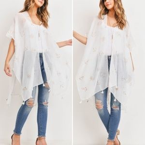 Golden Glitter Achor anchor Kimono
